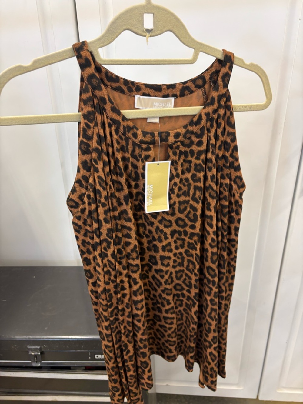 MICHAEL Michael Kors Brown & Black Leopard Print Top
